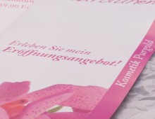 Printdesign »Flyer Kosmetik Purgold«